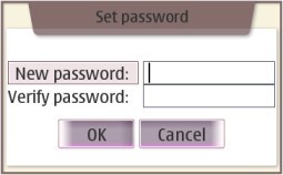 A 'set password' dialog